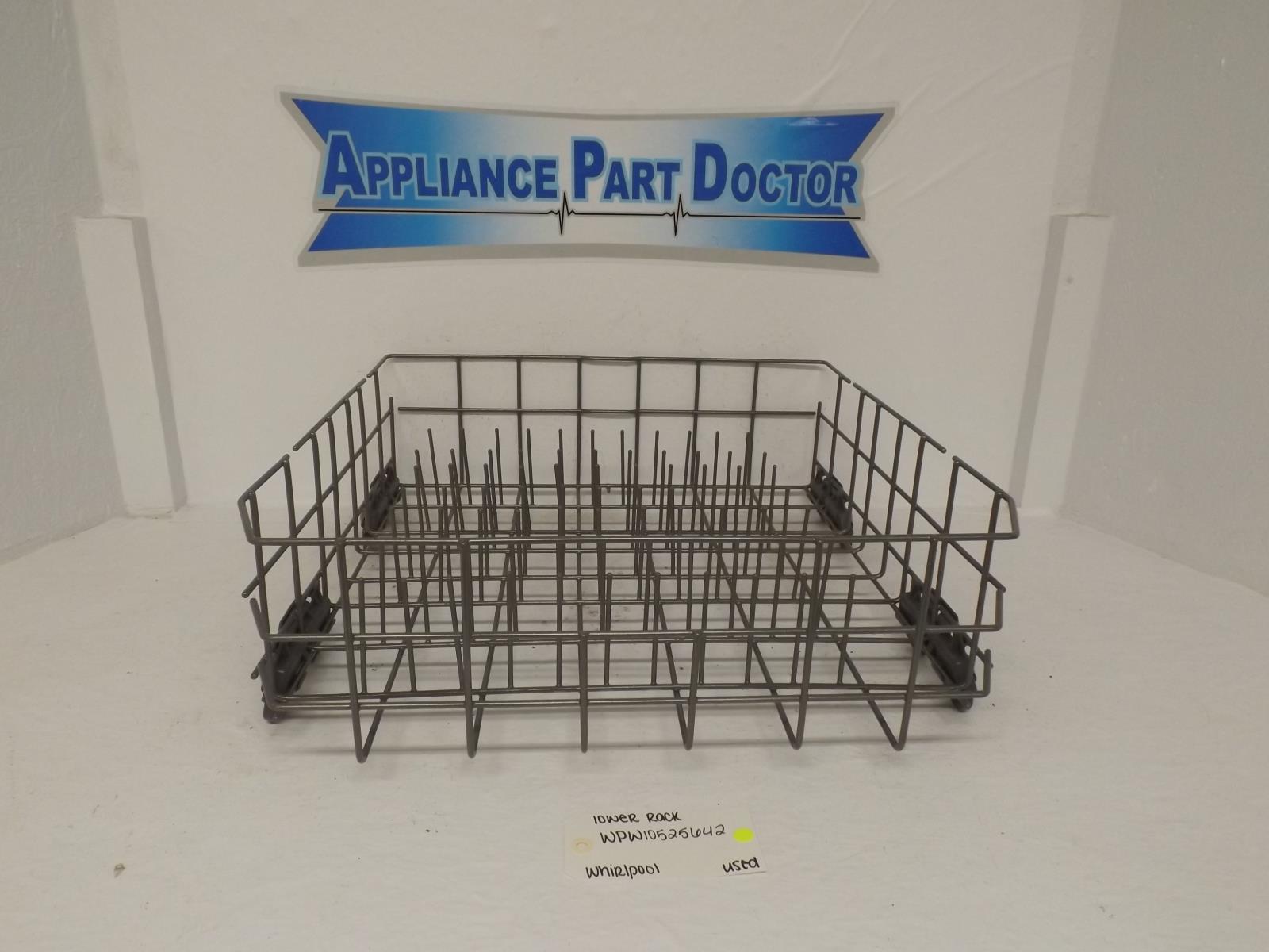 Whirlpool Dishwasher WPW10525642 Lower Rack Used Whirlpool Dishwasher WPW10525642 Lower Rack Used
